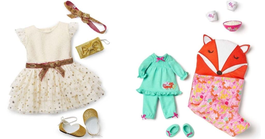 American Girl Dress and sleepover accessories