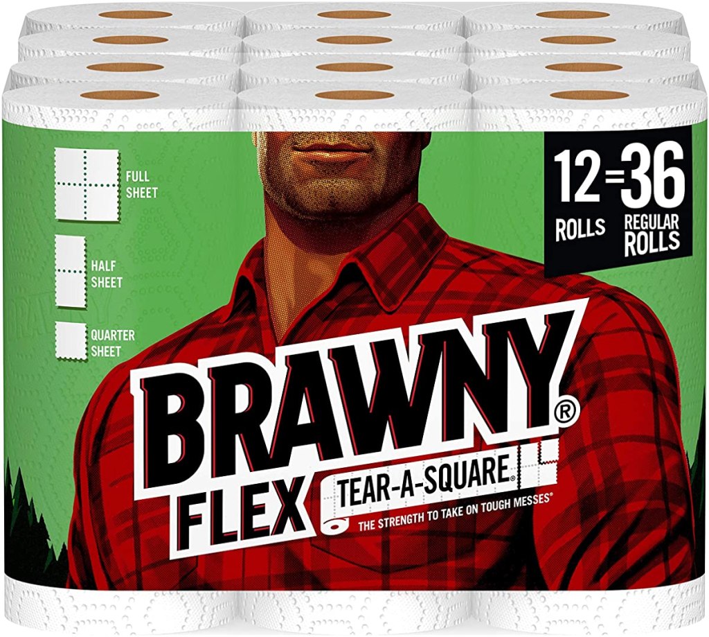 package of Brawny Paper Towel Rolls