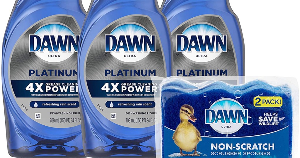 Dawn platinum dish soap and sponge