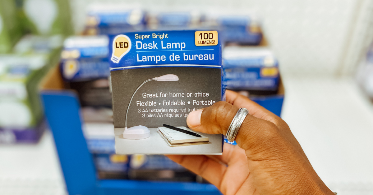 LED desk lamp in packaging