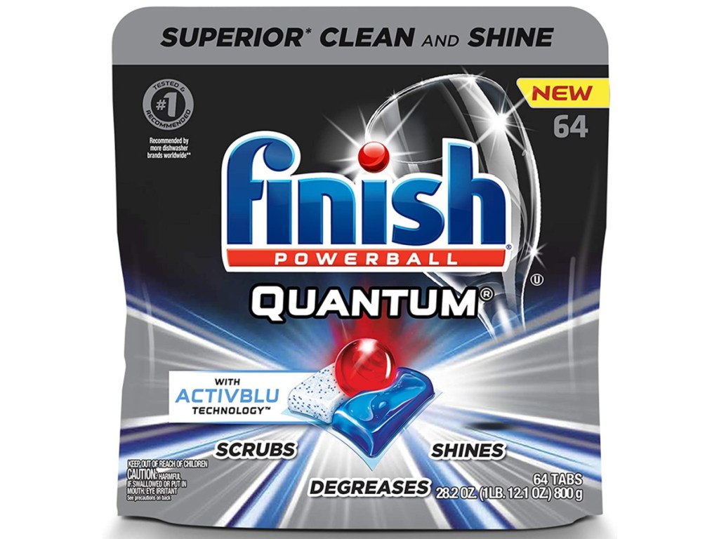 Finish Powerball Quantum Dishwasher Detergent Tabs 64-count Pack