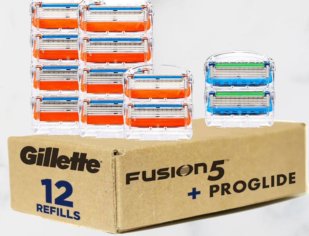 gillette razor refills and box