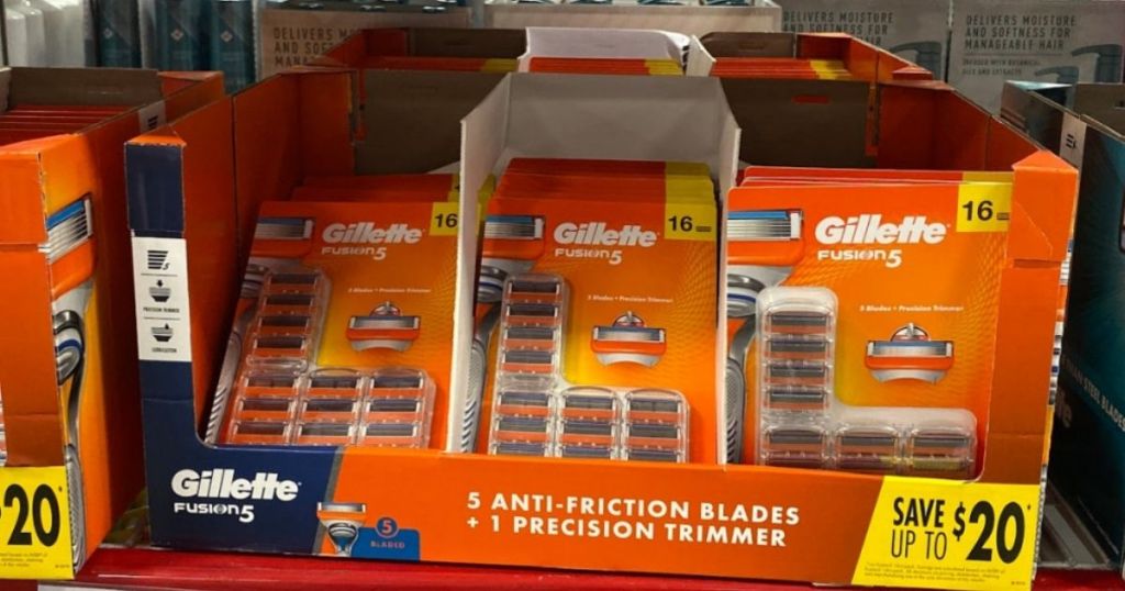 Gillette Fusion 5 Razors on shelf