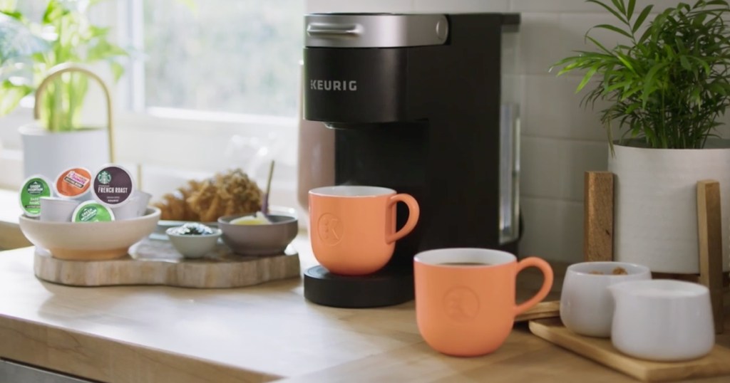 Keurig Slim Coffee Maker in Kitchen on kitchen counter