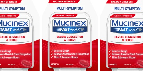 Mucinex Fast-Max 20-Count Caplets Only $3.32 on Walmart.online (Regularly $12)