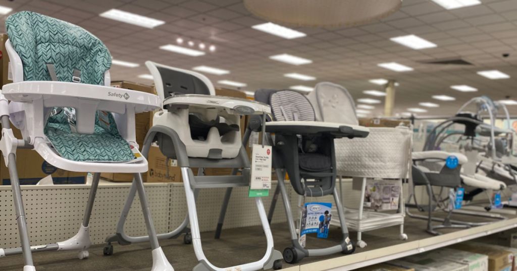 high chairs on shelf 