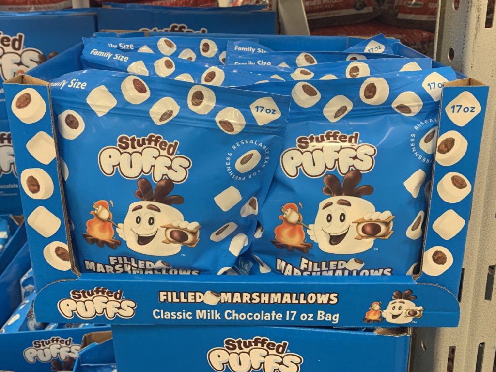 in-store display of stuffed marshmallows