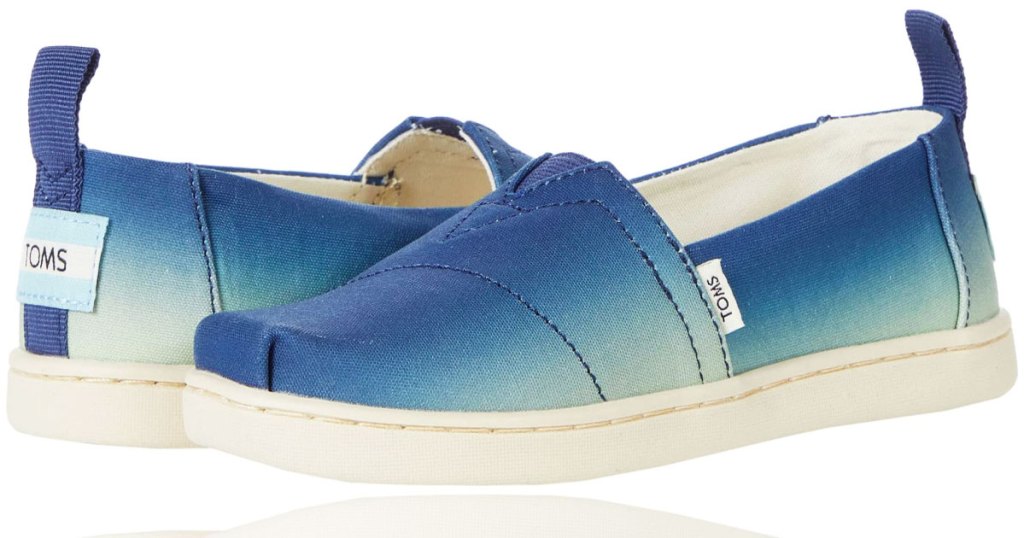 pair of blue ombre toms shoes