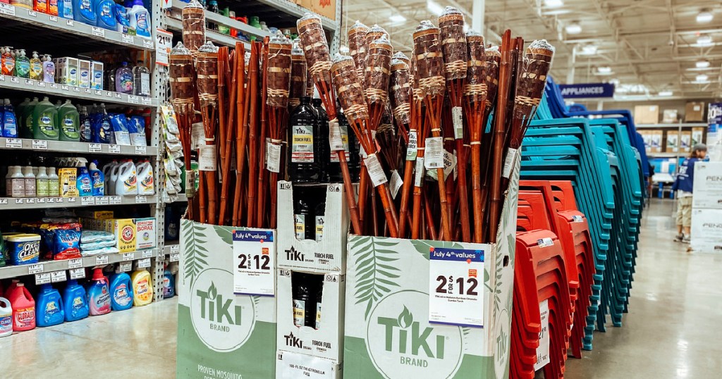 Tiki torches at Lowe's