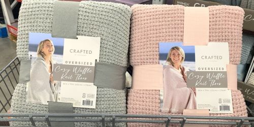 This Cozy Waffle Knit Throw is Just $24.98 for Sam’s Club Members | onlineparable to $119 Barefoot Dreams Throw