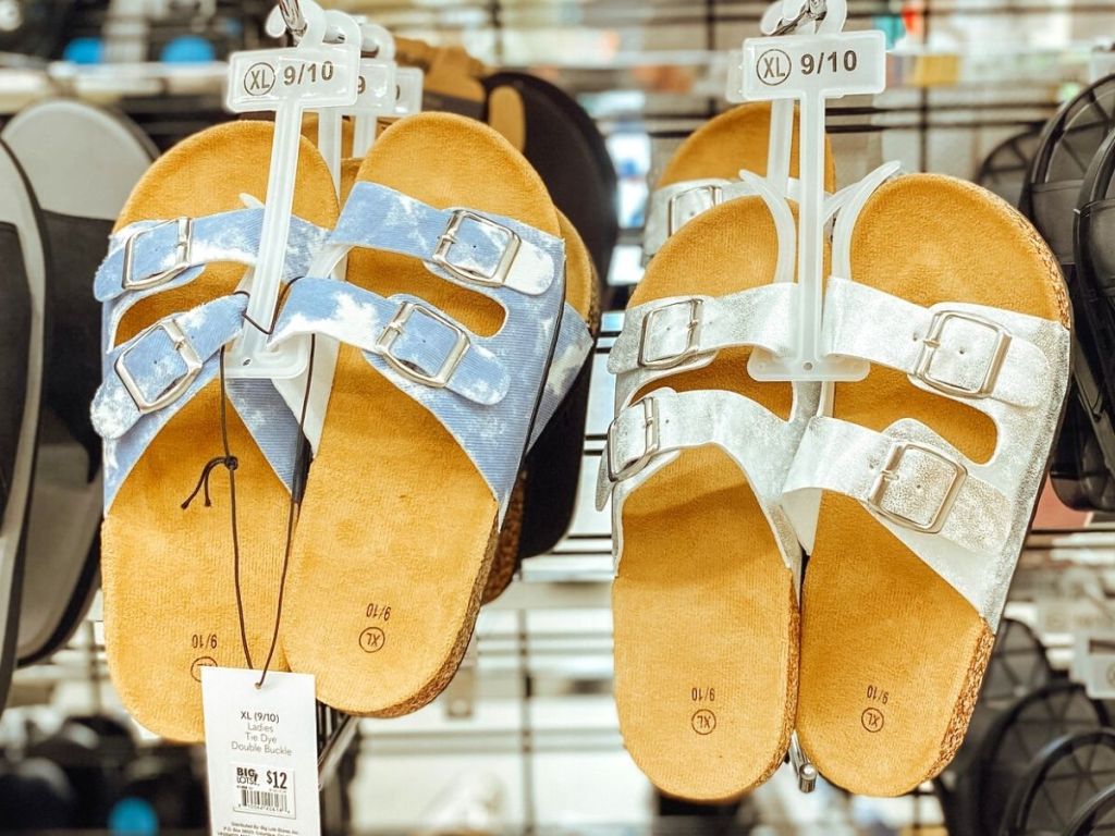 Two birkenstock dupes at the store