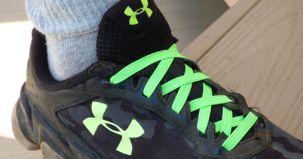 green expand shoelaces