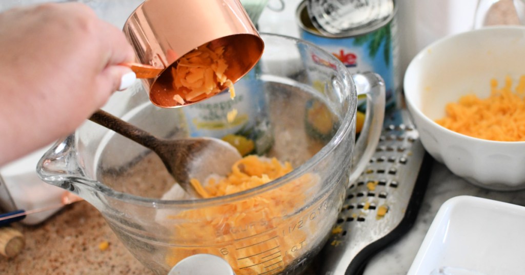 adding cheese to pineapple casserole