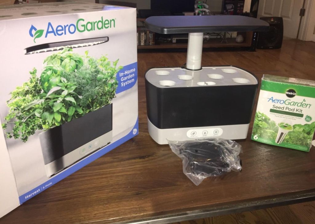 AeroGarden next to box