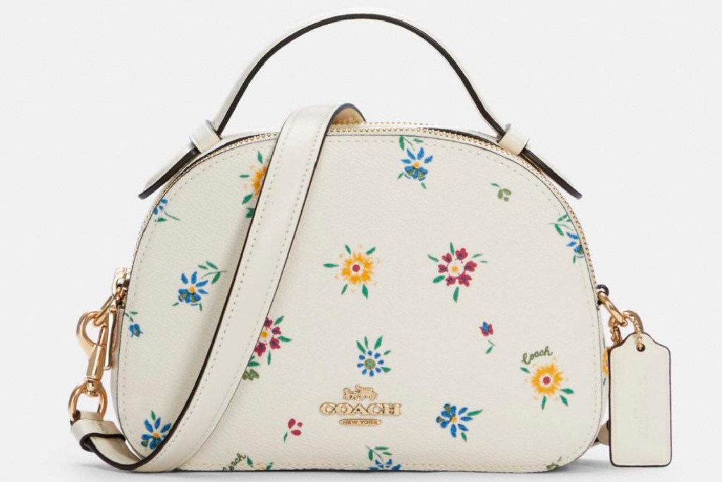 coach flower print satchel