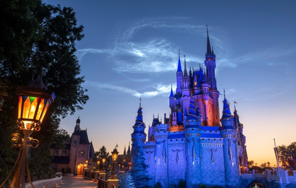 Cinderella's Castle at dusk