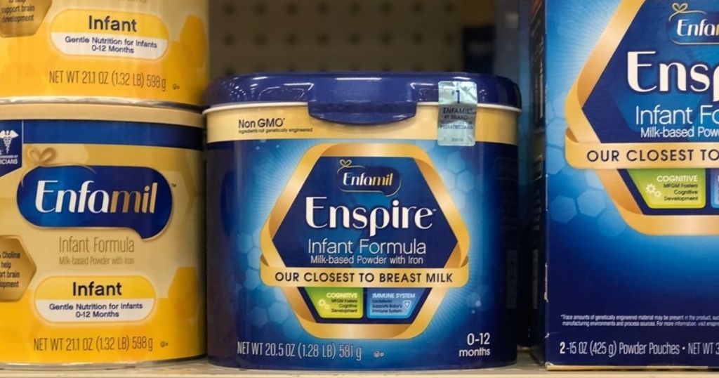 ENFAMIL Enspire baby formula on shelf