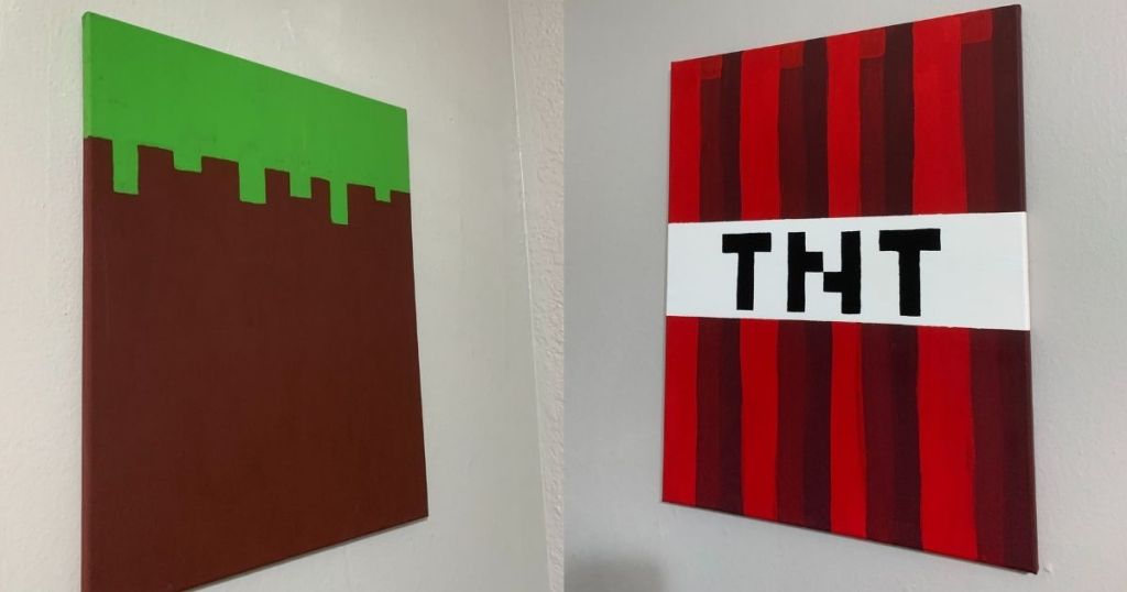 minecraft canvas paintings