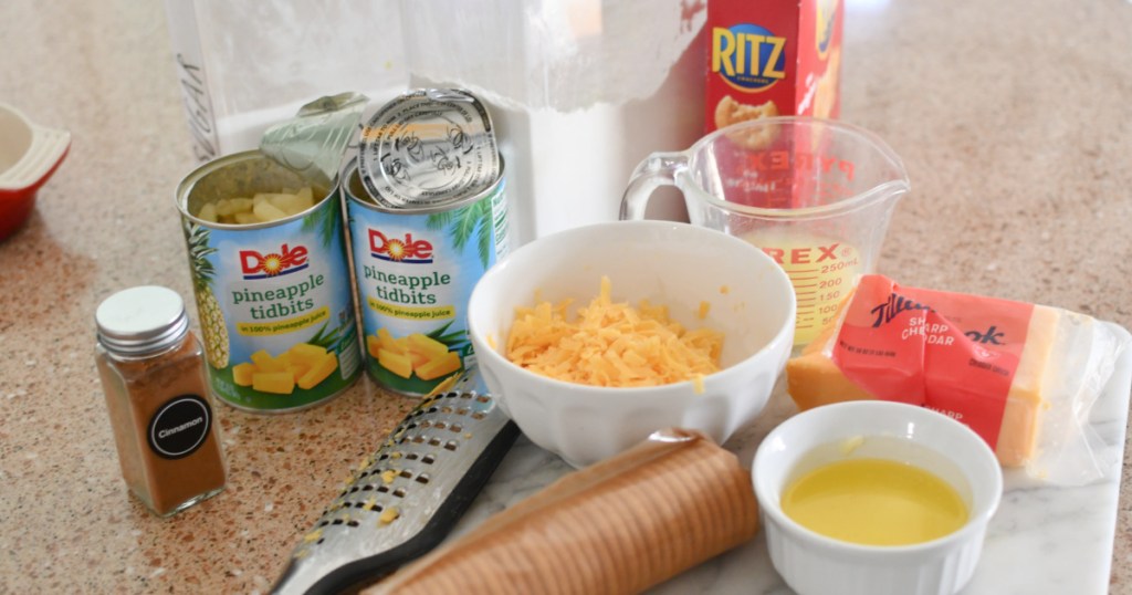 ingredients for pineapple casserole