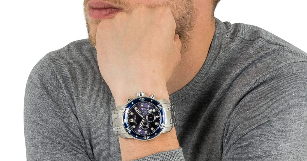 invicta mens watch on wrist