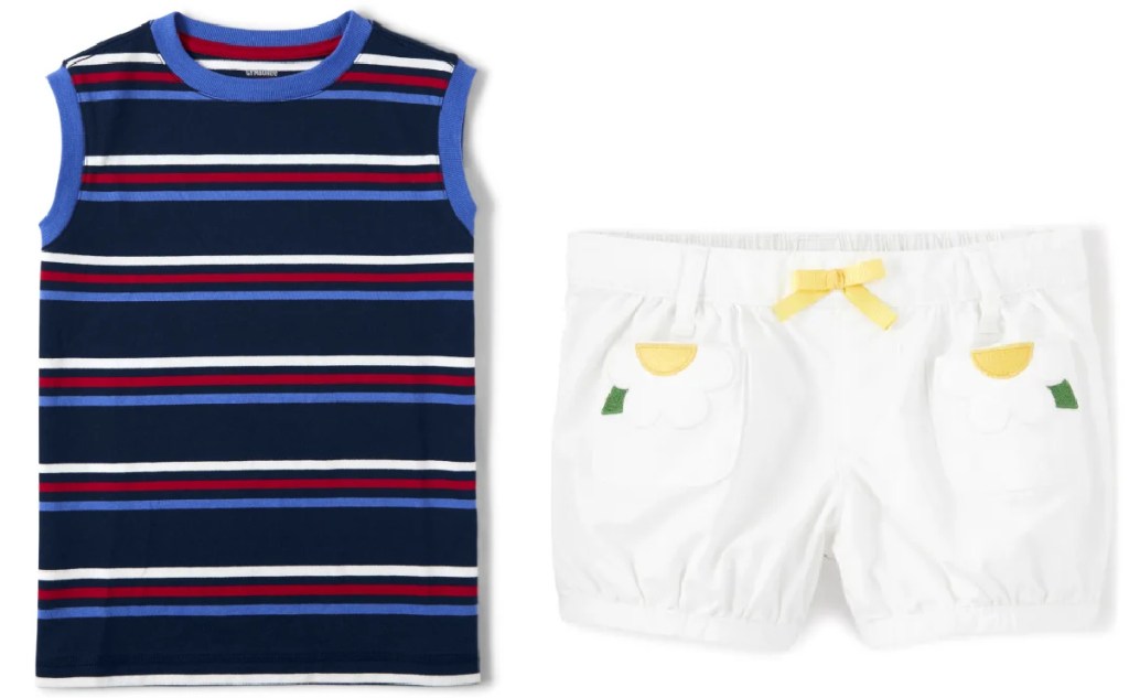 sleeveless tee and shorts from gymboree