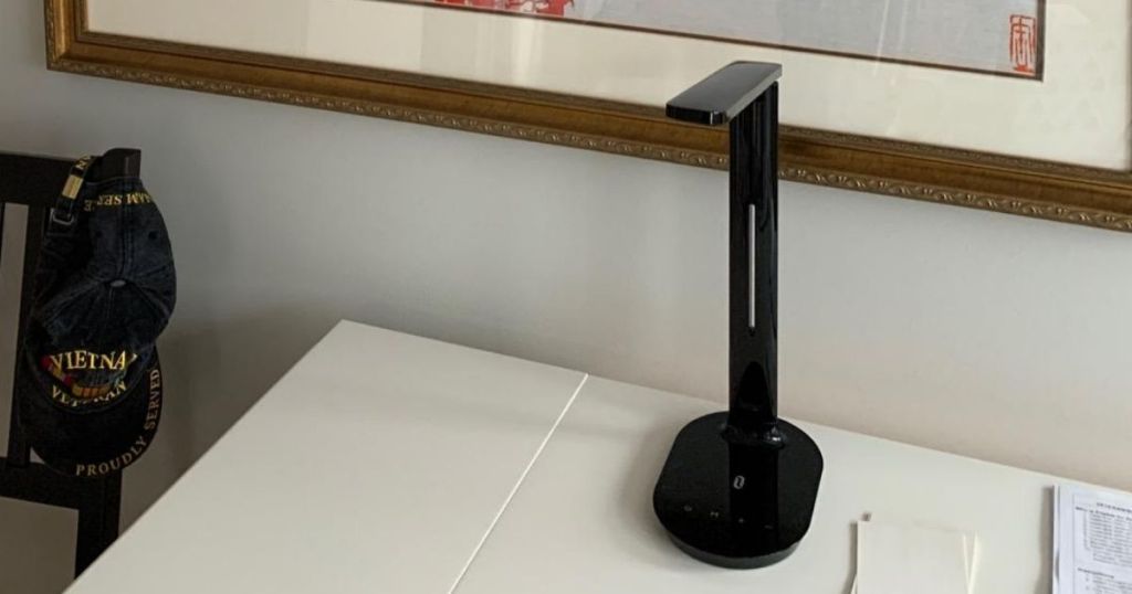 black desk lamp