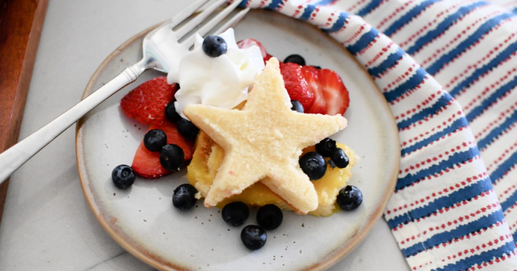 4th of July Trifle on a plate