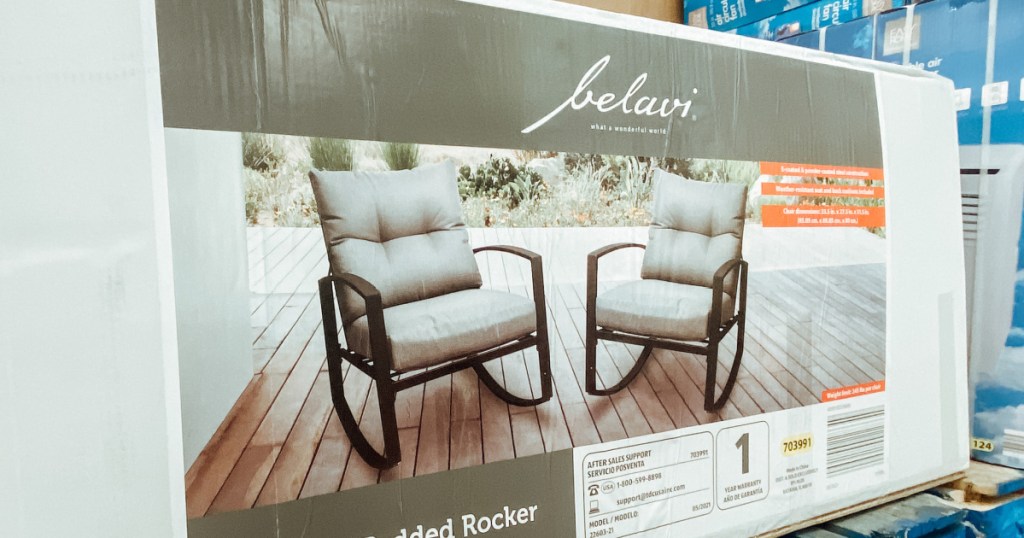 Belavi Rockers on pallet at ALDI