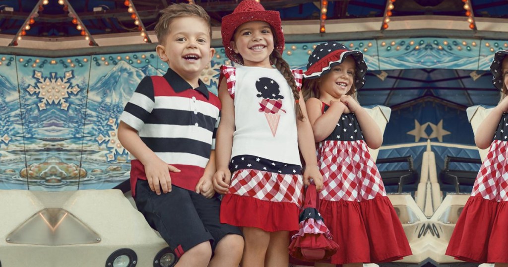 kids wearing gymboree patriotic apparel