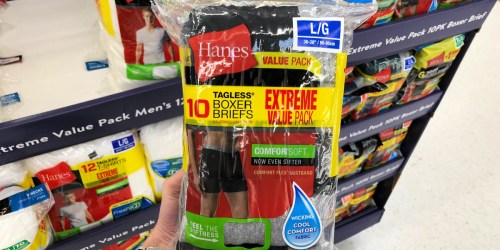 Hanes Boxer Briefs 10-Pack Just $19.98 on Walmart.online | Several Style Options