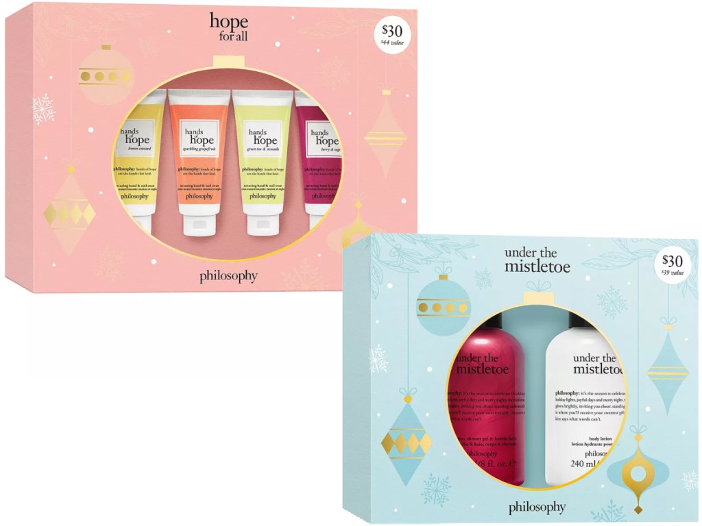 Hope For All Hands of Hope Gift Set and Under the Mistletoe Shower Gel & Body Lotion Gift Set