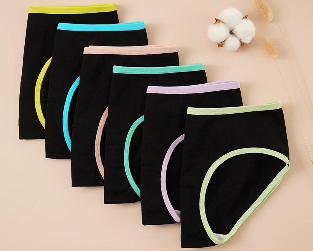 row of girls underwear