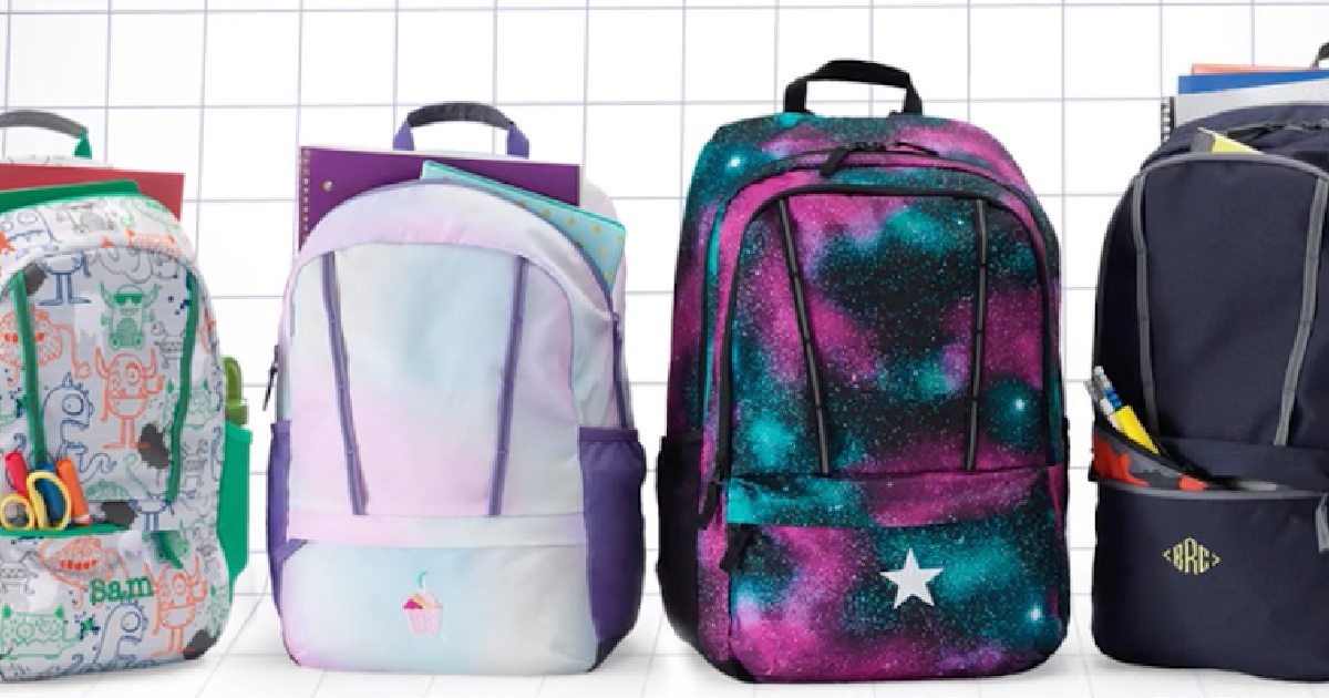 variety of Lands' End kids backpacks