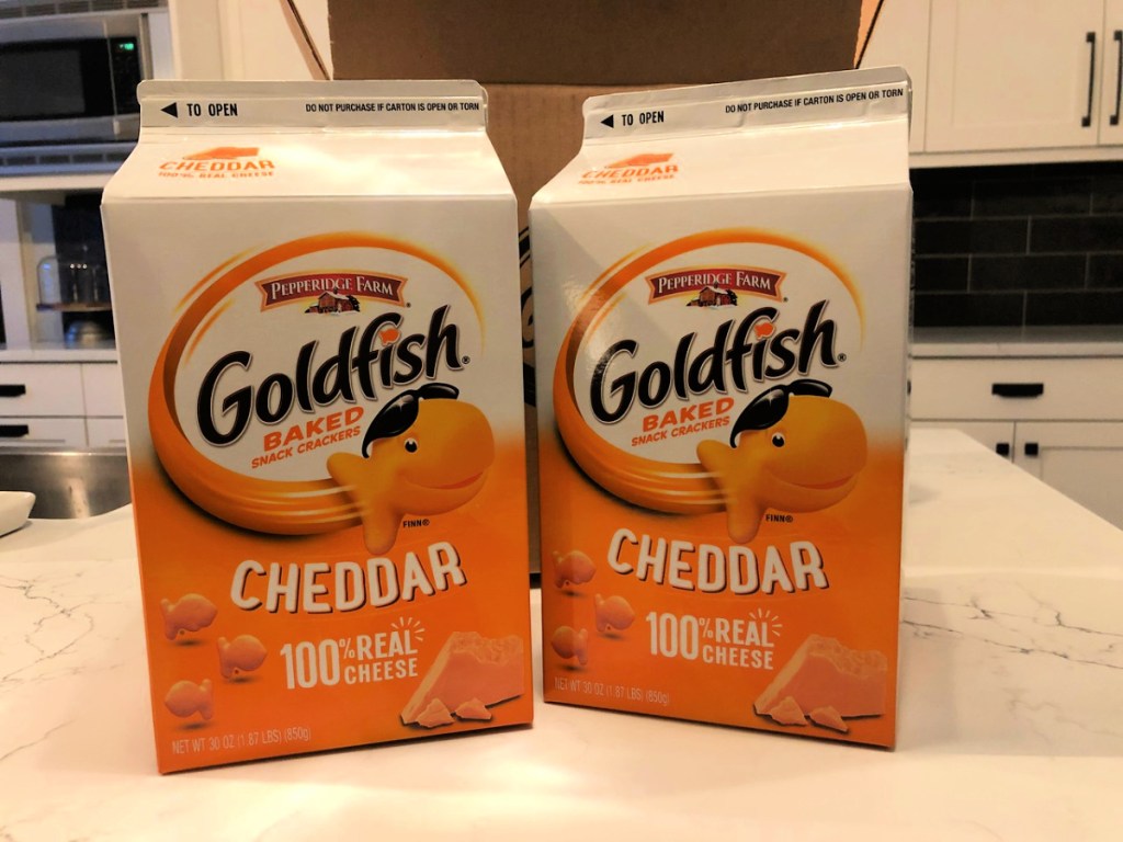 Pepperidge Farm Goldfish Cheddar Crackers 30oz Carton 2-Pack