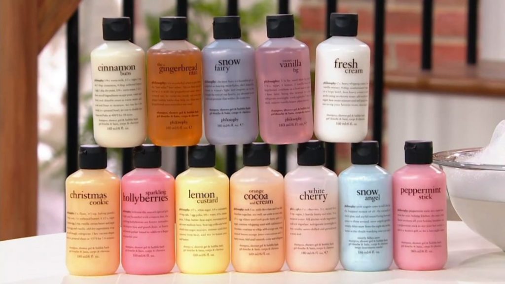 group of Philosophy shower gels