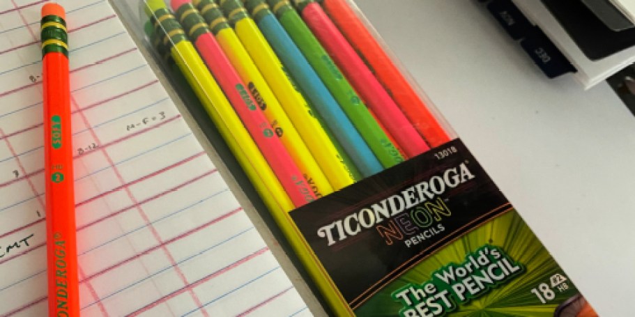 Ticonderoga Neon Pencils 18-Pack Only $4.66 Shipped on Amazon + More