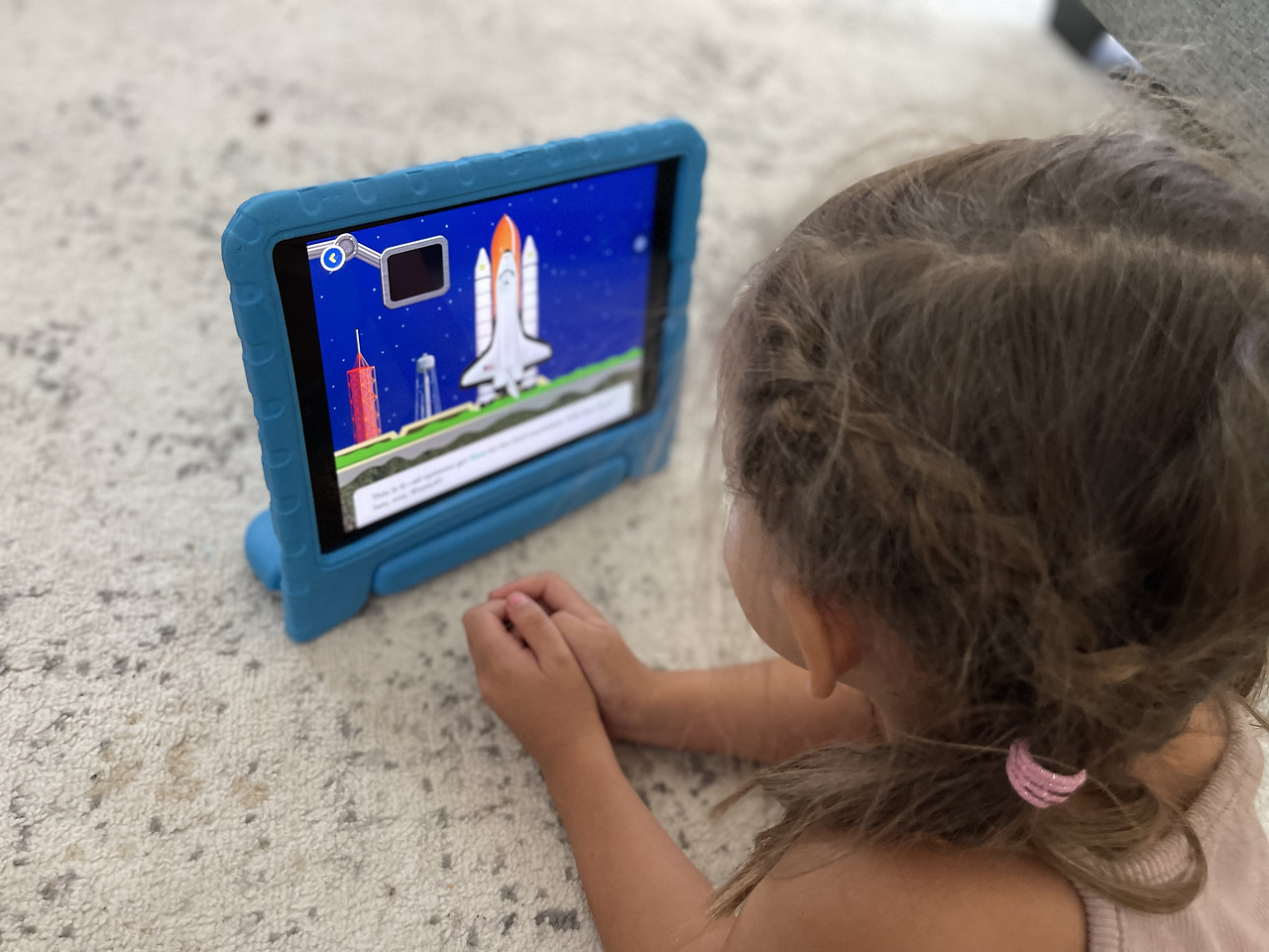 Toddler Playing Homer Learning App