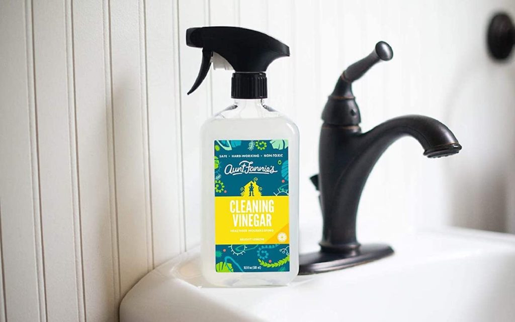 aunt fannies cleaning spray on bathroom sink