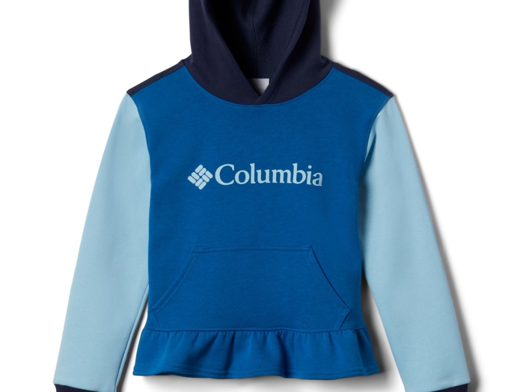 teal colored soft hoodie for little girl