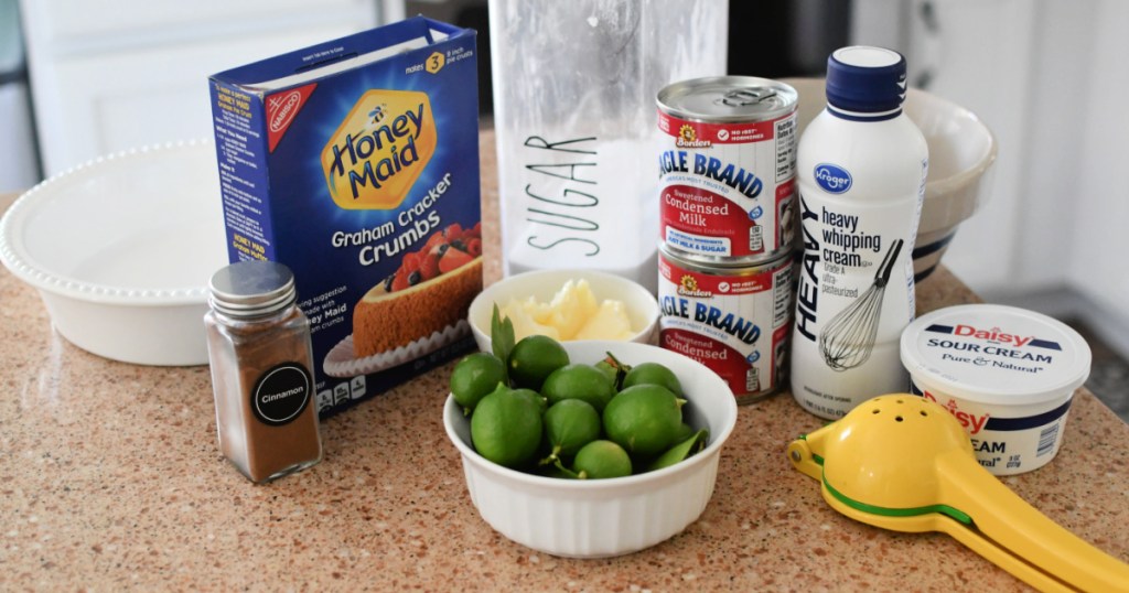 ingredients for key lime pie