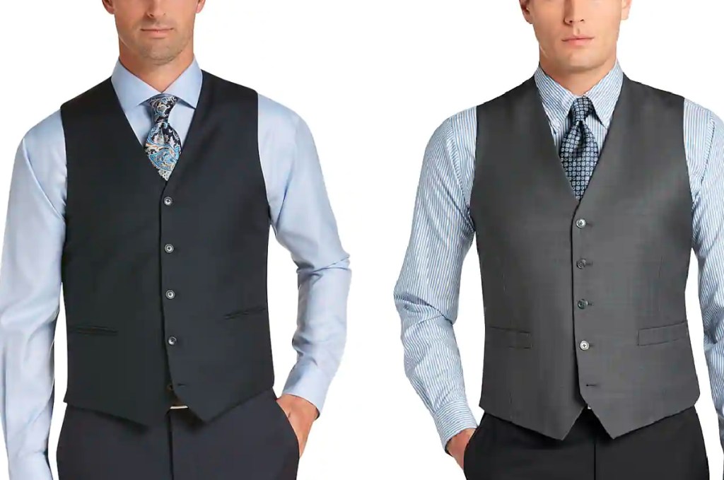 men wearing suit vest separates