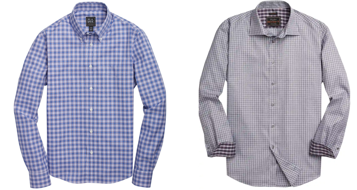 plaid mens jos a bank shirts