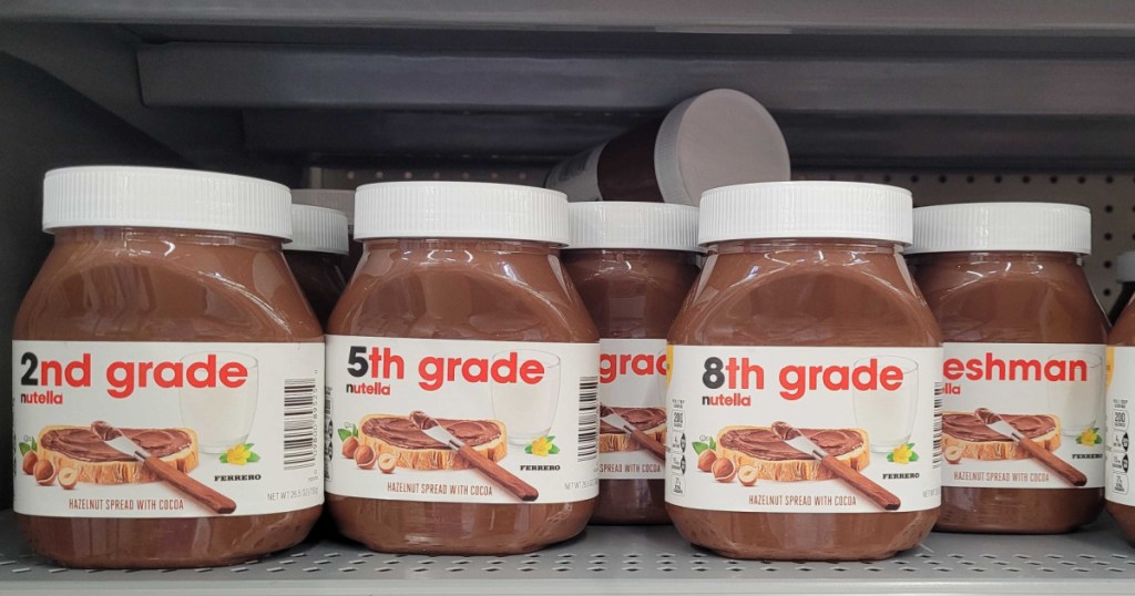 nutella grade school jars