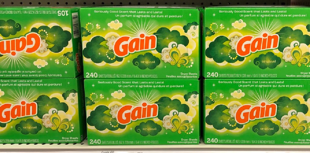 240 gain dryer sheets original scent