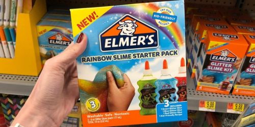 Elmer’s Rainbow Slime Starter Pack Only $3.64 on Amazon or Walmart.online | Includes 3 Bottles of Glitter Glue