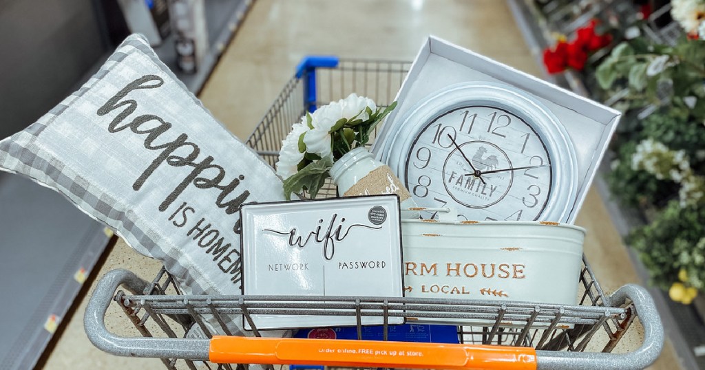 Farmhouse Decor in Walmart Cart