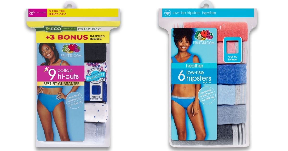 two packs of women's underwear