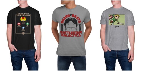 Men’s Graphic Tees Only $5 on GameStop.online (Regularly $20) | Super Mario, Star Wars, The Office & More