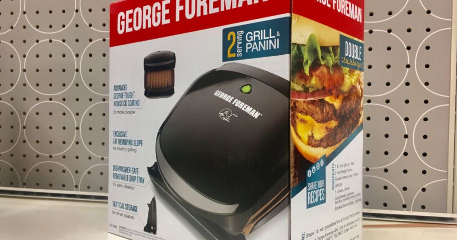 black grill on shelf