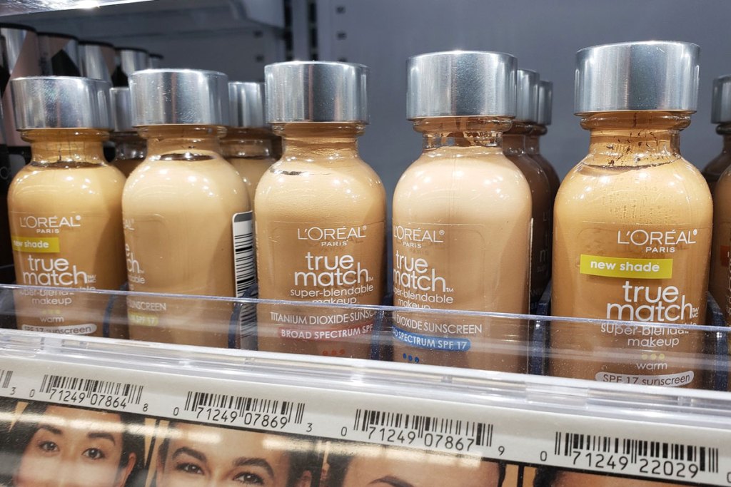 loreal foundations on store shelf